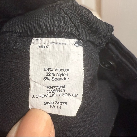 J. Crew The GiGi Pant Black Skinny Style Size 4 GUC - Picture 5 of 5
